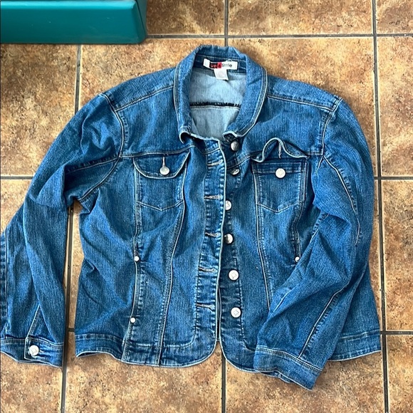Live a Little Blue Denim Jacket Size XL - Picture 1 of 5